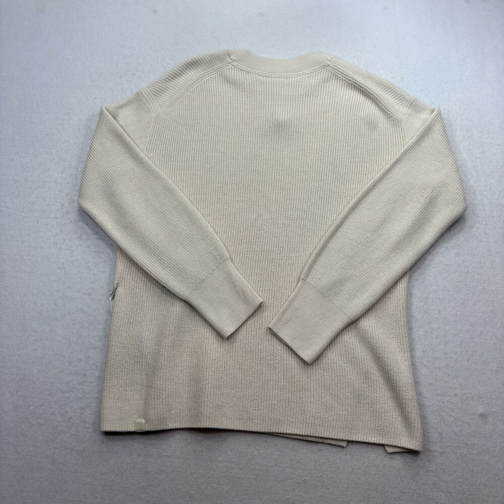 Lululemon NWT Merino Wool Blend Rib Crewneck Sweater Side Split Cream Size 4 - Picture 7 of 14